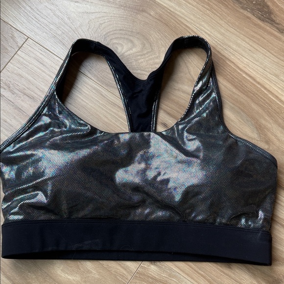 ZYIA Disco Black and Silver Sports Bra M Medium - Picture 5 of 6